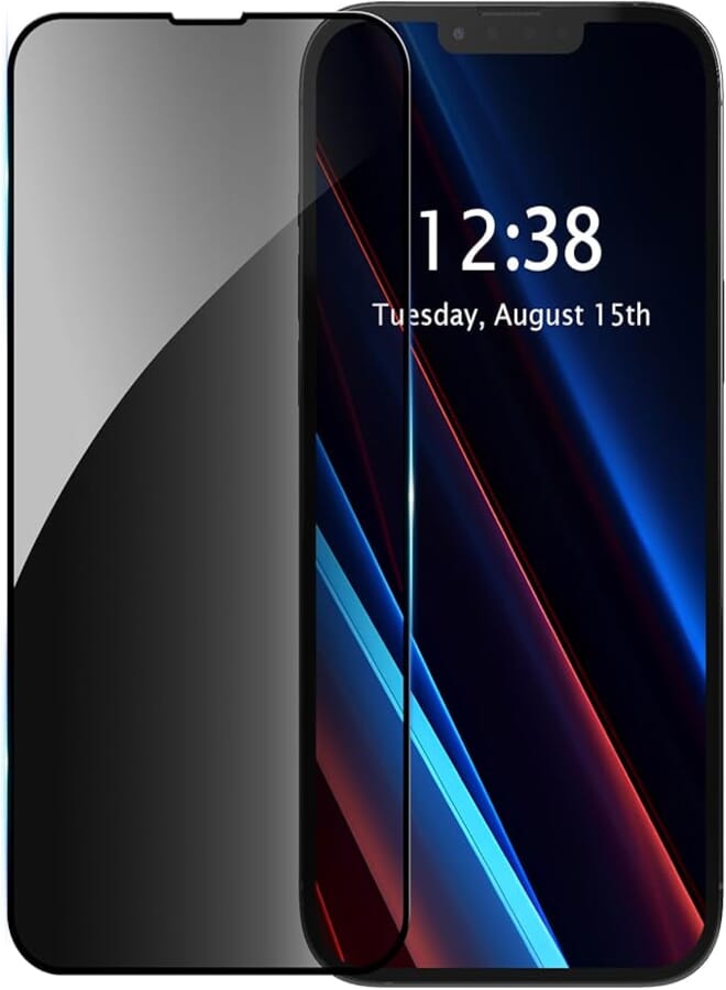 1 Pack Privacy Screen Protector Compatible with Samsung Galaxy A25 5G,HD Black 9H Hardness,Coverage Anti Spy Private Tempered Glass,Not Support Fingerprint Unlocking